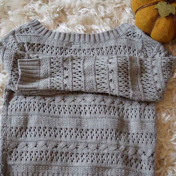 🌷dELiA*s Silver Sparkle Sweater - Picture 2 of 4